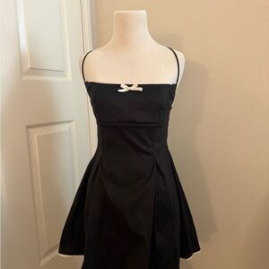 The Vintage Shop Black Dress with Gold Accents